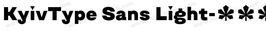 KyivType Sans Light字体转换